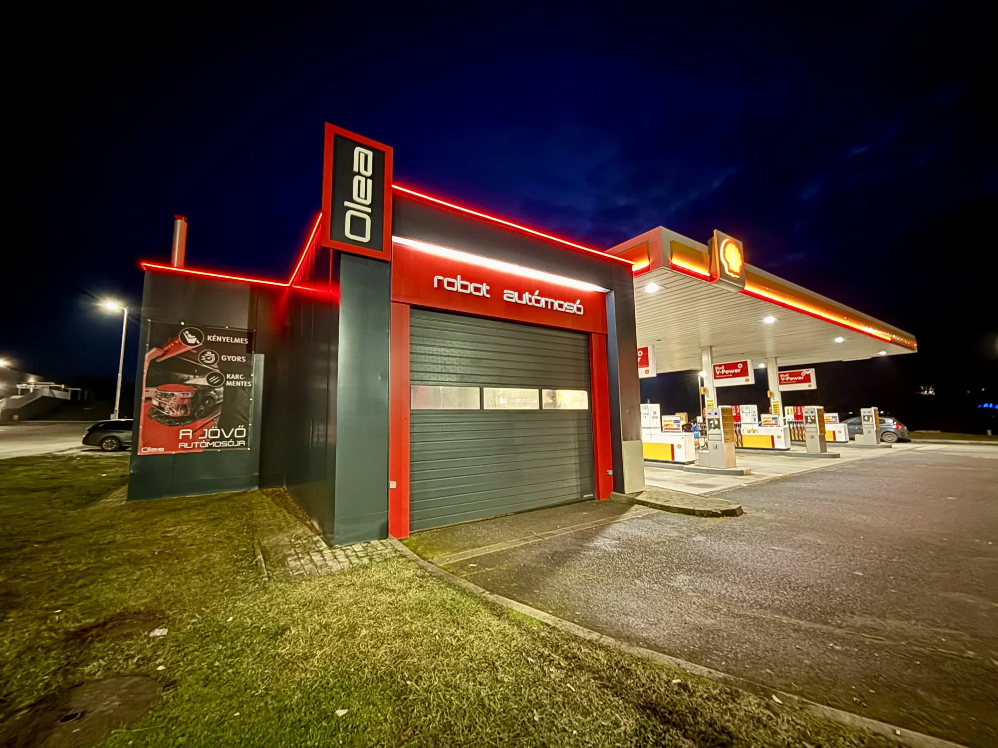 Shell · OLEA site at night