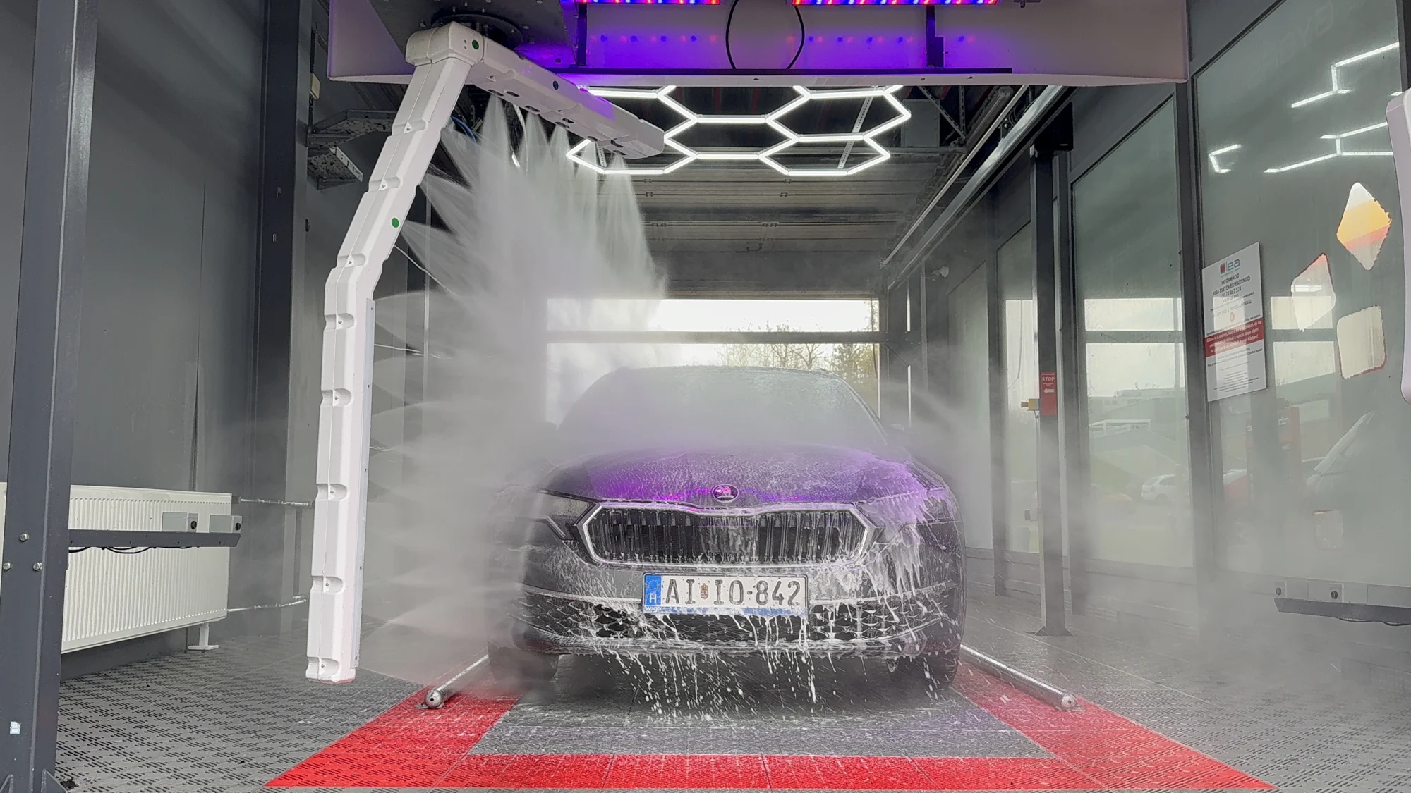OLEA · front view of robot foam washing